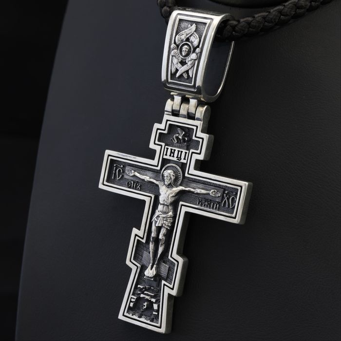 Серебряный крест ПРАВОСЛАВНЫЙ (арт 01) 27.6 грамма