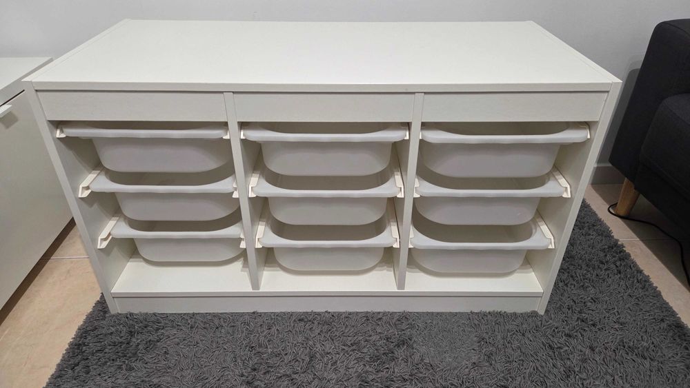 Movel IKEA TROFAST
Comb arrumação c/caixas, branco/branco, 99x44x56 cm