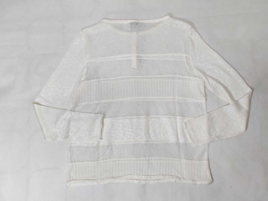 Bluzka damska sweterkowa ecru sweter ażurowy LA REDOUTE 44/46 SW0110