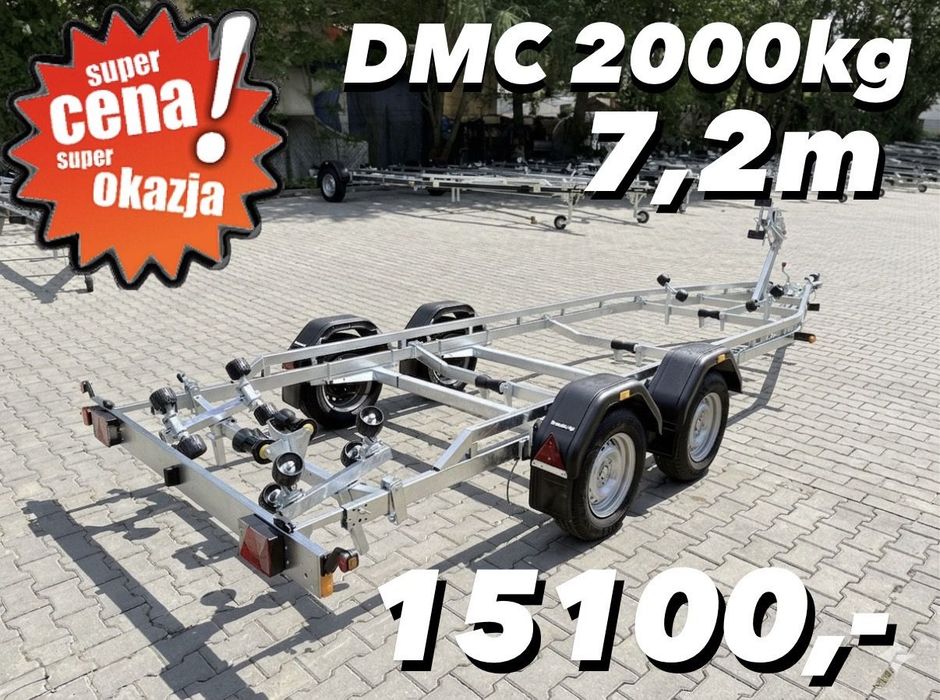 Brenderup 24200TB SR DMC 2000kg 8224  ‼️Nowa przyczepa laweta podłodziowa na 7,2m 2000kg 242000TB DOSTAWA‼️