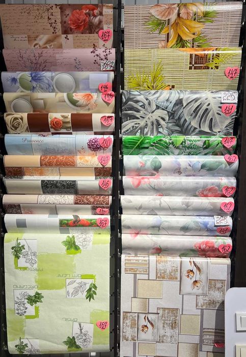 Шпалери паперові дуплекс та вологостійкі 53см шириною 10м довжиною