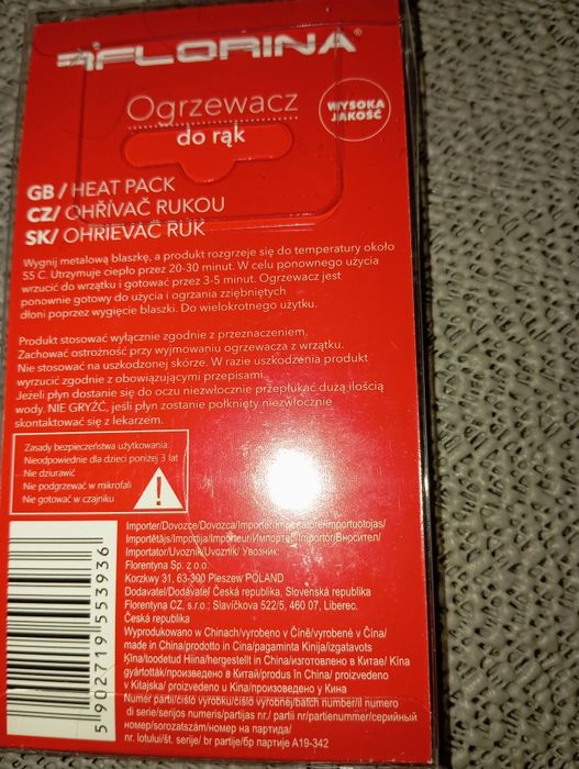 Ogrzewacz do rąk