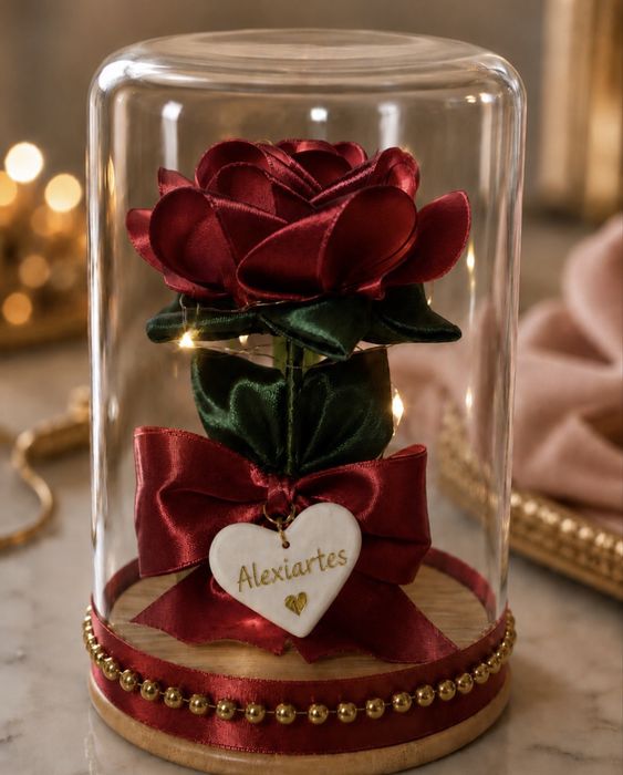 Rosas Eternas em Cetim