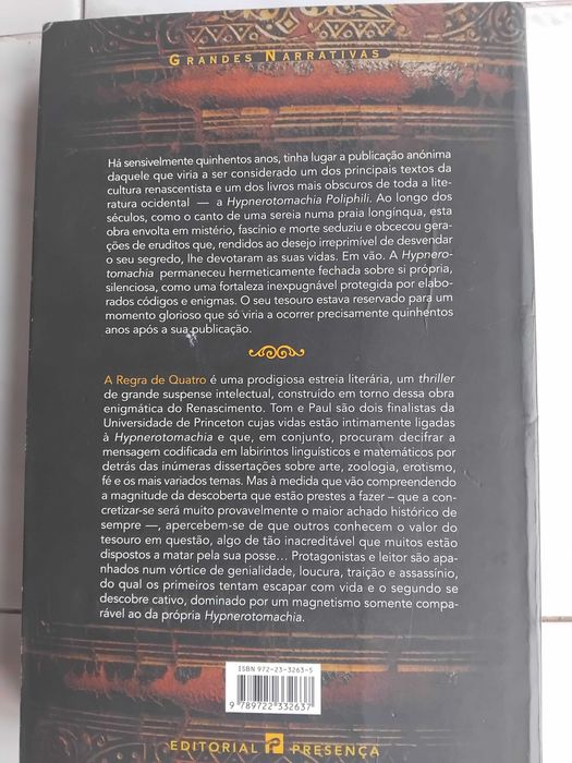 1 Livro de Aventura de Ian Caldwell & Dustin Thomaso - A REGRA DE QUATRO