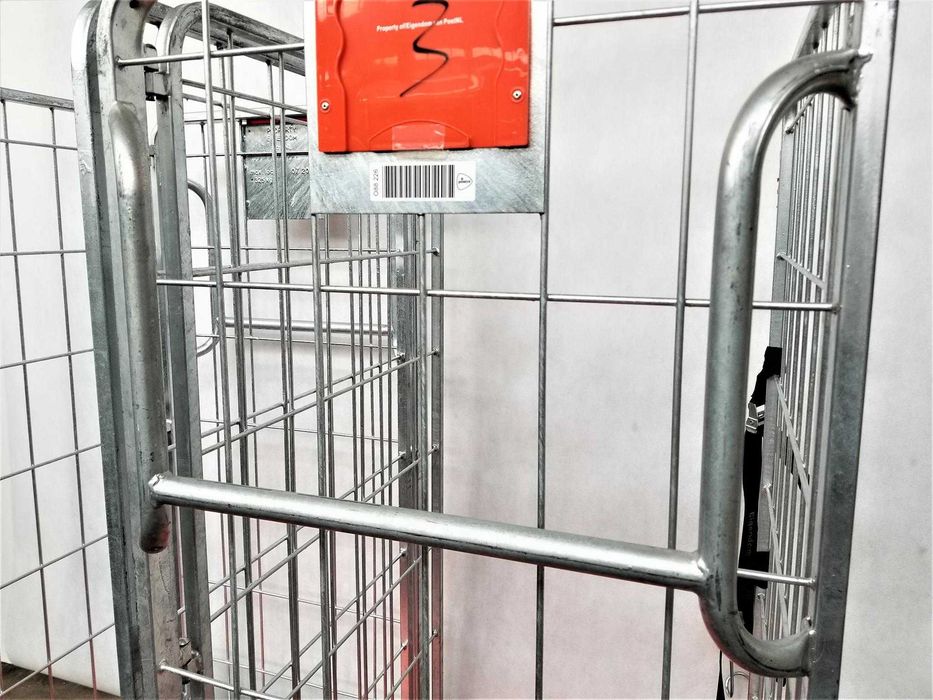 Wózek z HAMULCEM Kosz Magazynowy Kurierski Transportowy Rolkontener