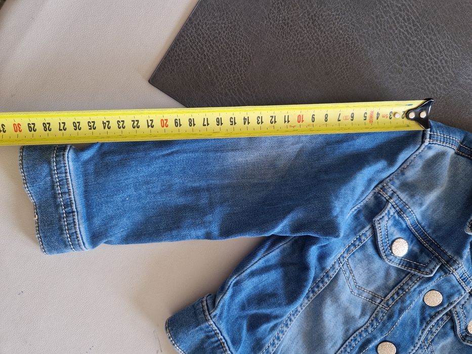 Kurtka 86/92 miękki denim. Jeansowa dla dziewczynki