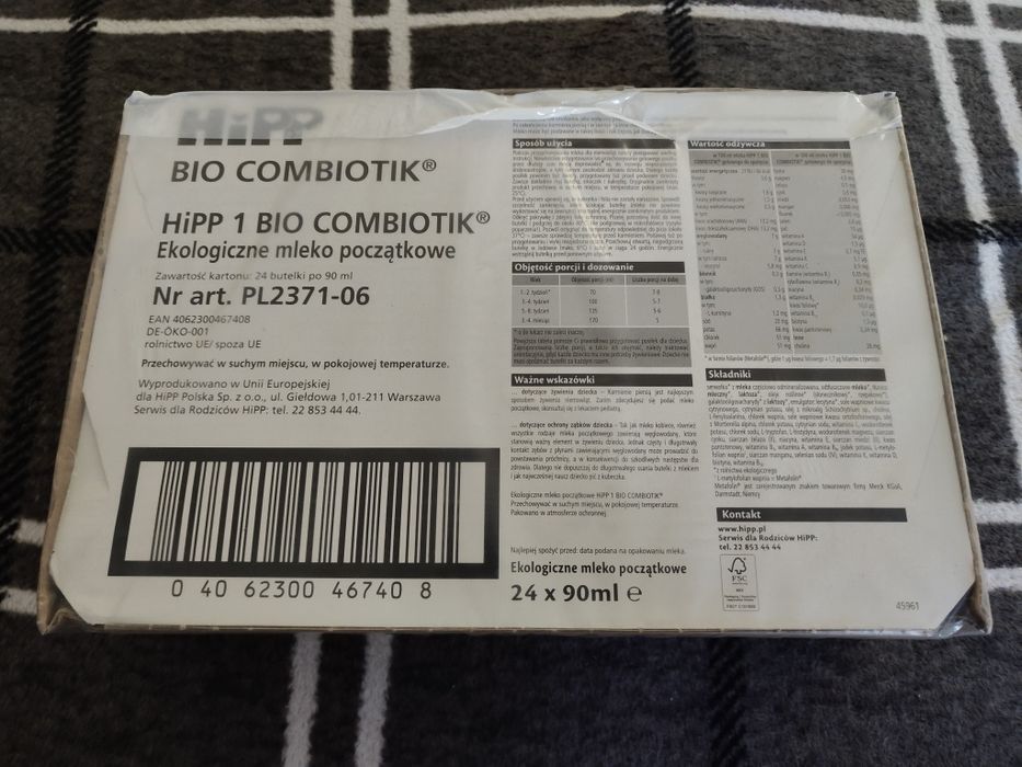 Sprzedam 3 kartony Hipp biocombiotik 1