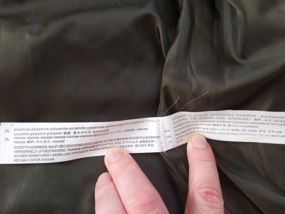Płaszcz ciemno zielony L Stradivarius