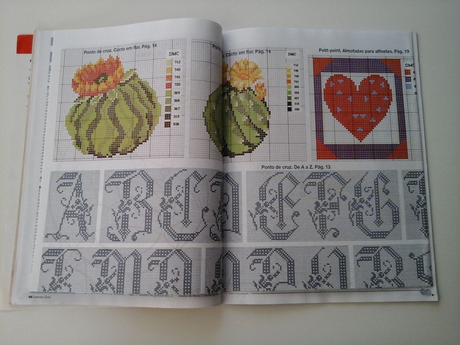 Revistas antigas de lavores e bordados