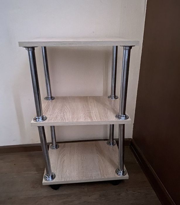 Тележка косметолога, этажерка парикмахера розовая