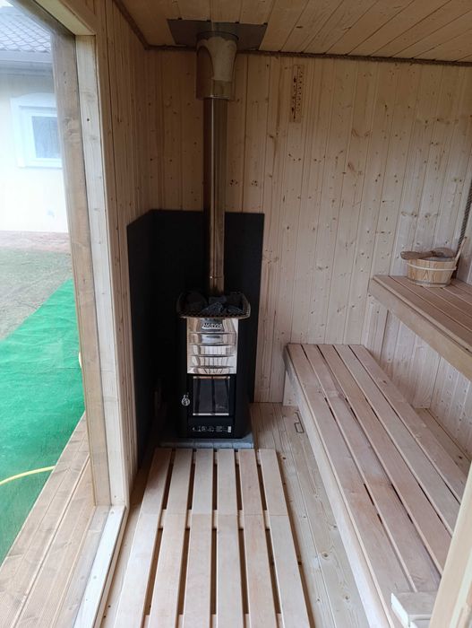 Sauna ogrodowa izolowana kompletna z piecem