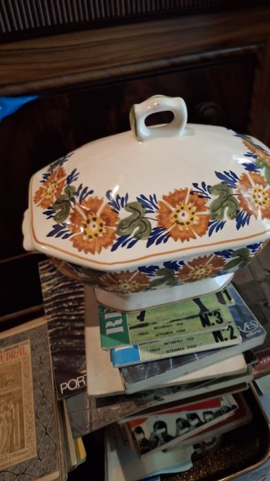 Terrina faiança mb pintada a mão repro xviii