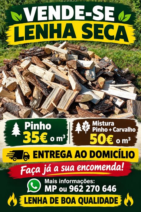 Vendo lenha seca pjnho 35€