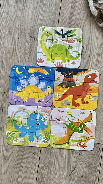 Układam dinozaury czuczu puzzle 3+