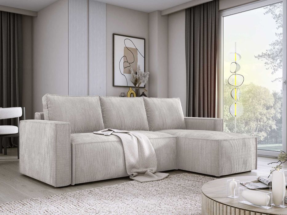 Wygodny narożnik z funkcją spania KENZO sztruks! HIT!