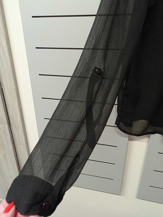 czarna koszula przeźroczysta