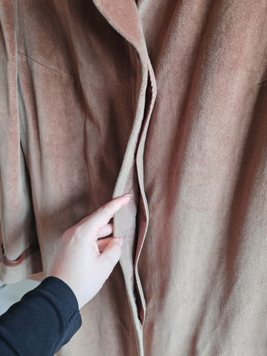 Płaszcz wełniany 42 kaszmir jedwab merino  premium unikat