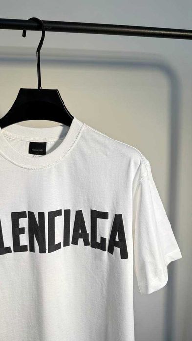 Стильна футболка Balenciaga White оверсайс  унісекс