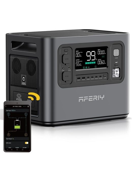 Акція ‼️Нова! ЗАРЯДНА станція 2400 W,  2048 Wh AFERIY P210 LiFePO4 UPS(ДБЖ)‼️