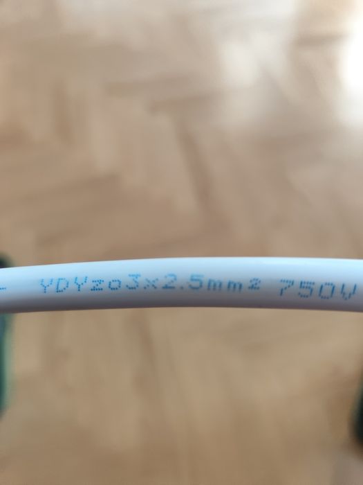Przewód kabel instalacyjny YDY 3x2,5mm2 750V okrągły ELEKTROKABEL 8m
