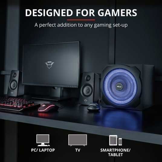 Акустика TRUST GTX 628 2.1 з підсвіткою, Limited Edition 120 Вт НОВА
