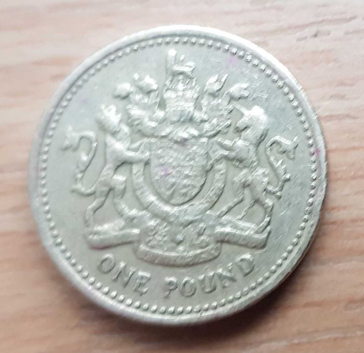 Один фунт, one pound 1983, Велика Британія  170 грн.