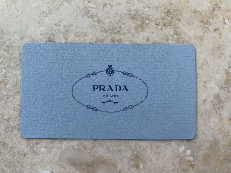 100% oryginalny Prada karty do torebki komplet certyfikat torebka