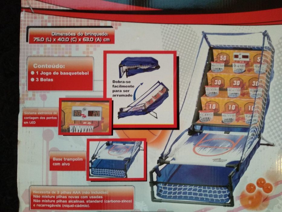 NOVO! Jogo Basquete INDOOR Eletrónico Digital basket