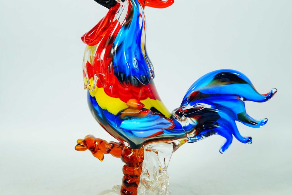FIGURA szklana MURANO style kogut kogucik