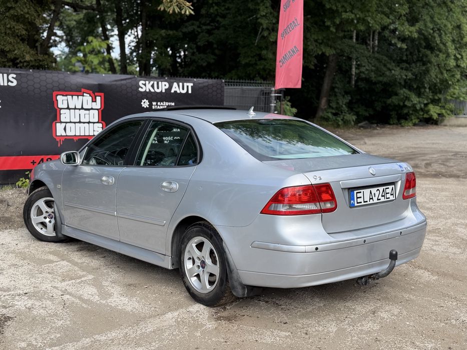 Saab 9-3 2.2 TiD 2004 Skóry Szyberdach Klima Hak Alufelgi Zero Rdzy Niskie Spalanie Zadbany