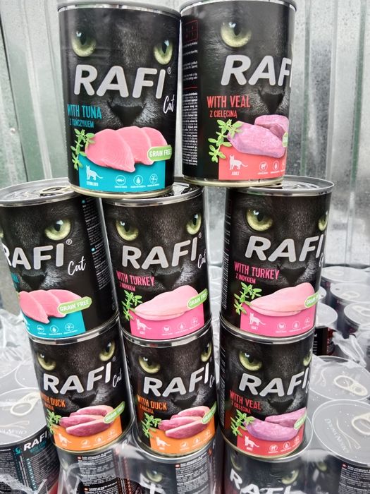 Puszka karma Rafi dla kota 24x400g mix