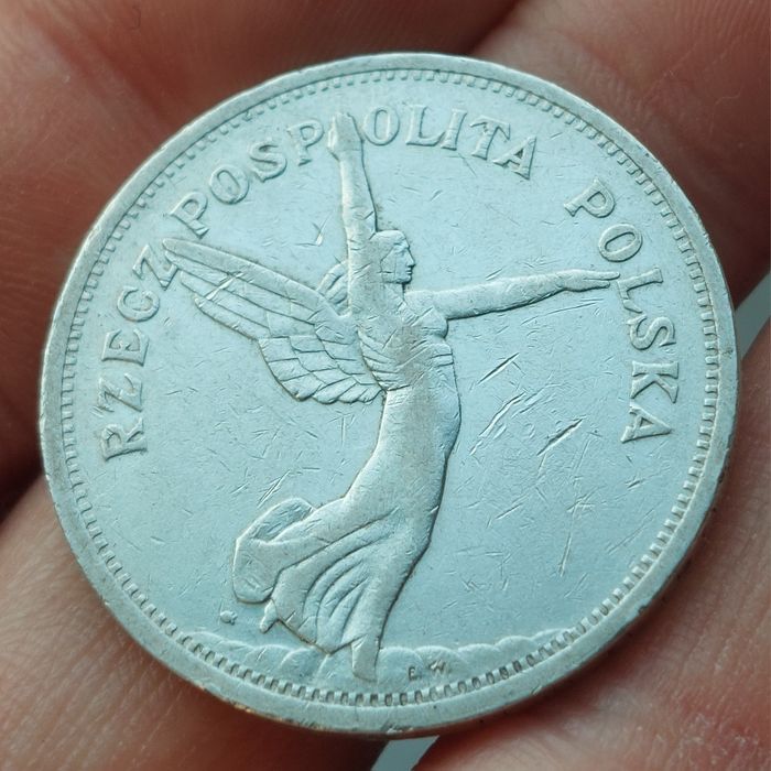 5 zł 1928 Nike ze znakiem mennicy II RP