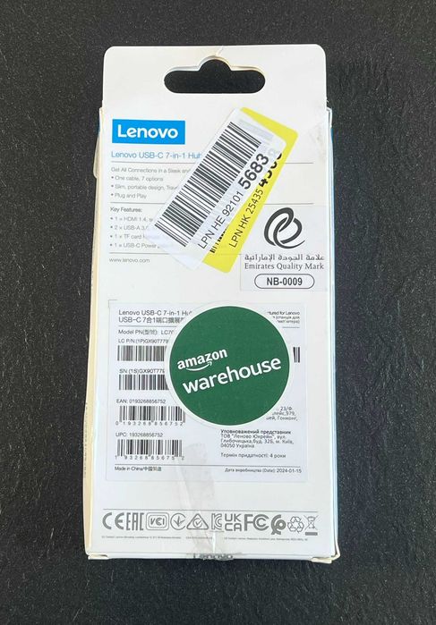 Lenovo Hub USB-C 7 w 1 stacja dokująca 4K przez HDMI