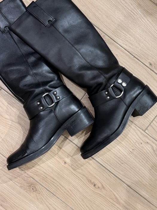 Чоботи шкіряні mango манго