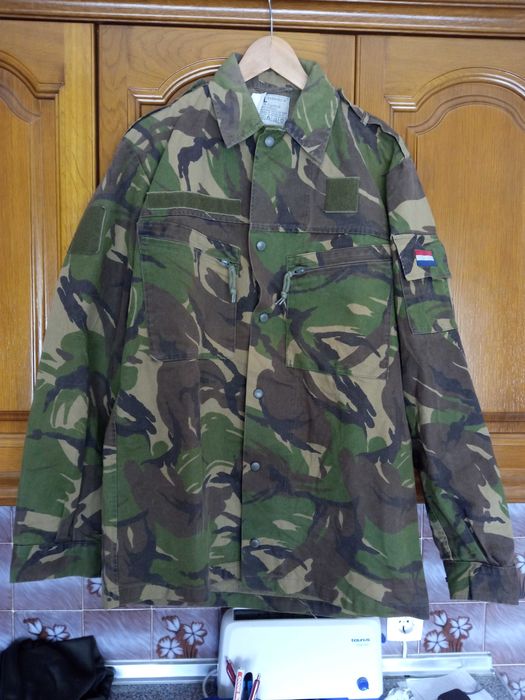 Dolman militar do Exército Holandês camuflado DPM Woodland KL