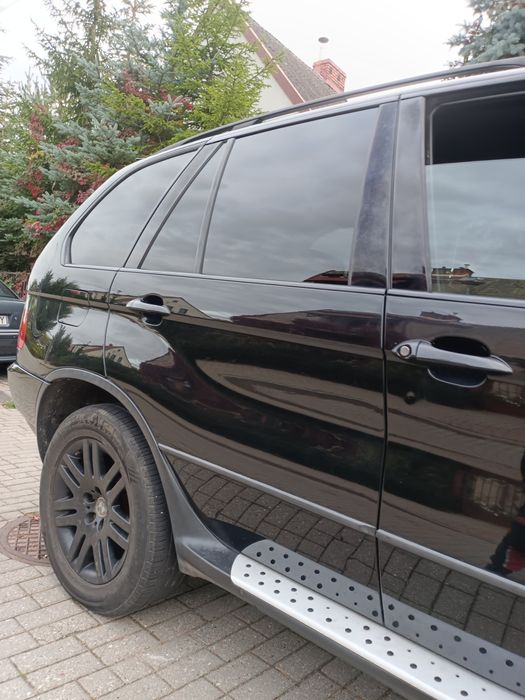 Drzwi prawy tył tylne BMW X5 E53 Lift Black Sapphire 475