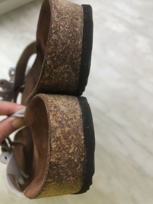 Шкіряні ортопедичні шльопанці з анатомічною устілкой Birkenstock