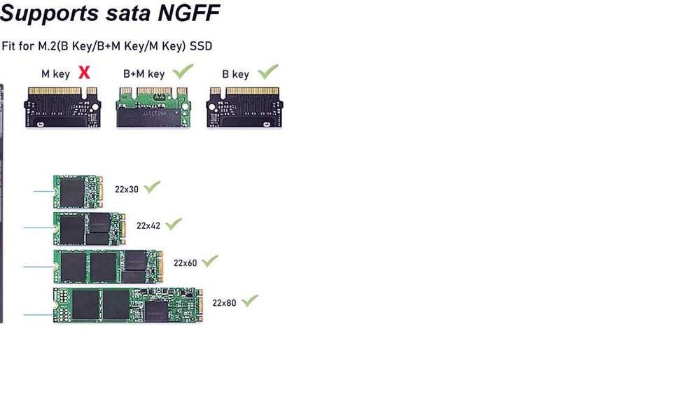 M.2 NGFF to SATA SSD Adapter for PCs63824732715521122
