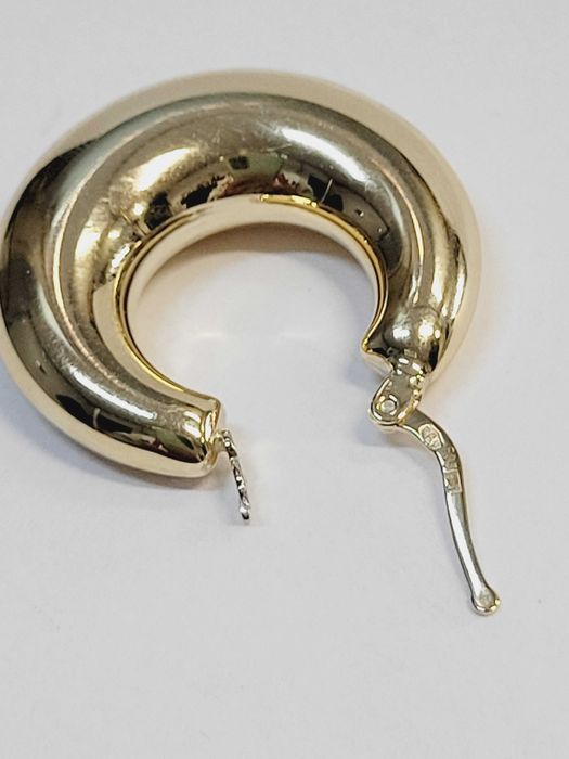 Złote kolczyki koła grube  próba 585  nowe