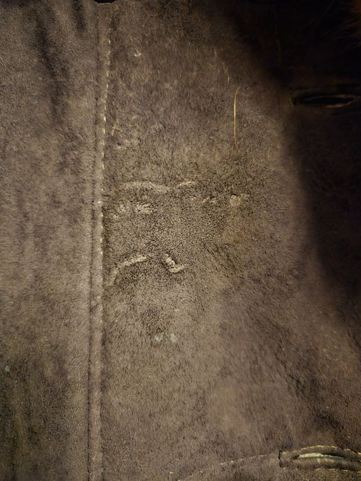 Kożuch naturalny bordowy 38/40