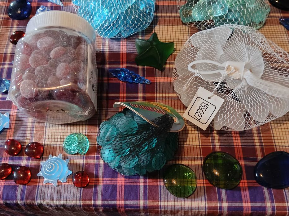 Peças decorativas vidro para vasos aquarios frascos jarras motivo mar