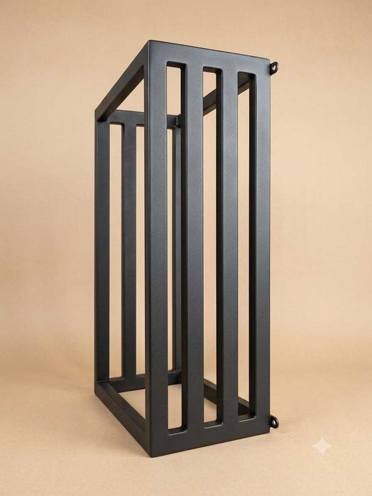 Półka ścienna loft metalowa czarna 60x36x21 cm