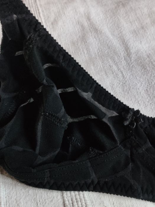 3 czarne biustonosze do karmienia 80B/85B bawełna