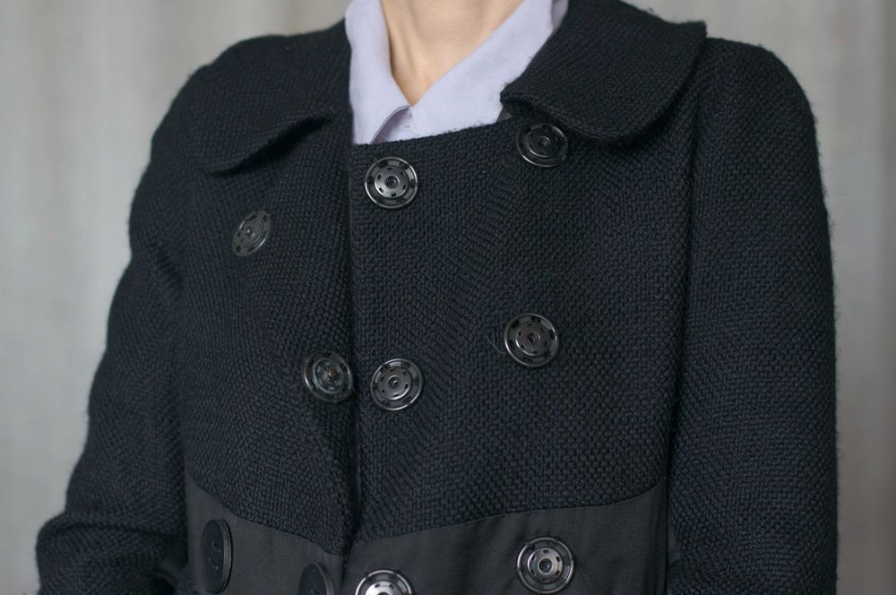 płaszcz wełniany Giambattista Valli xs czarny midi