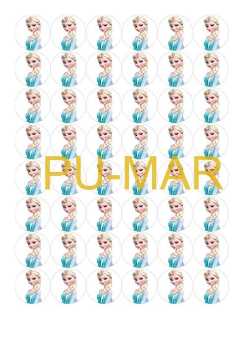 Opłatek na tort Elsa Anna Kraina Lodu Bok Tortu Obwódka