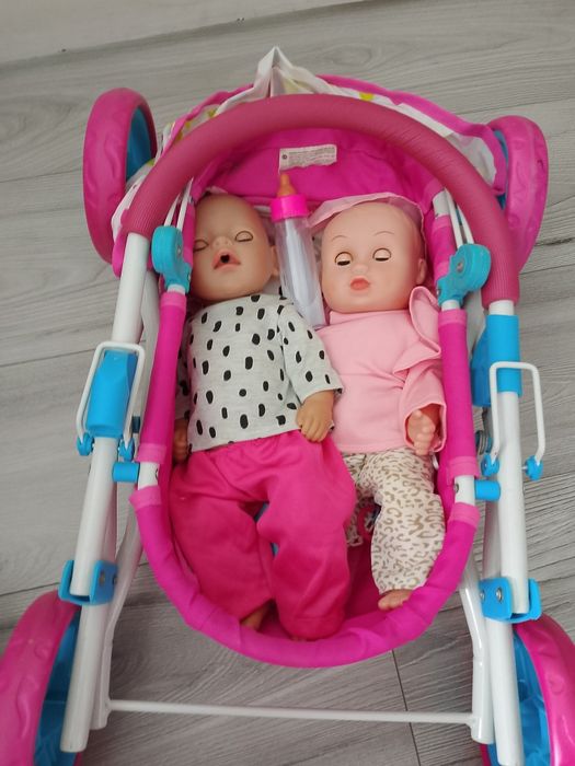 Wózek dla lalek różowy