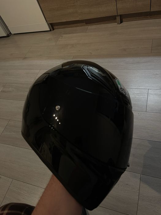 Kask AGV K1S rękawice czarny wizjer