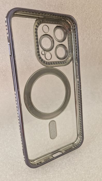 Bling Magsafe Case do Iphone 14 Pro czarny