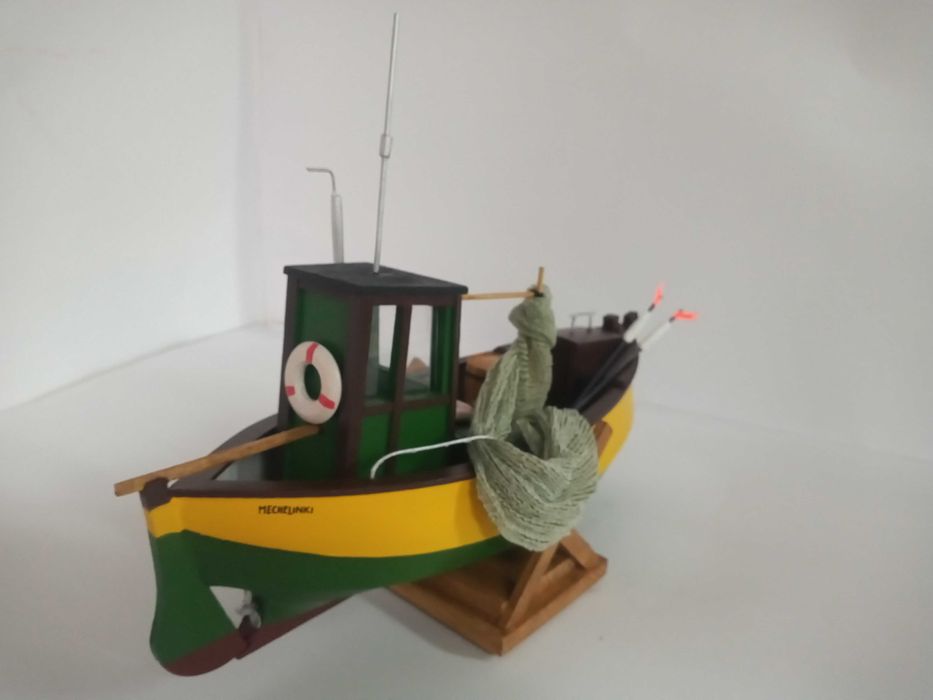 Model kutra rybackiego KUTER RYBACKI MEC-8 ręczna robota DREWNO!!!