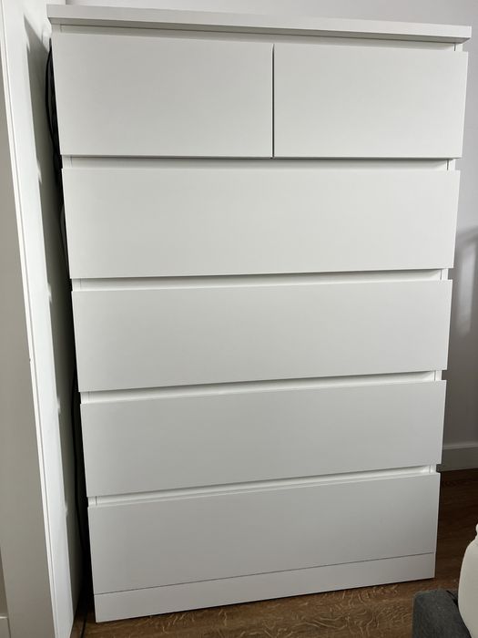 Ikea malm komoda biala